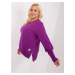 Dark purple cotton blouse of larger size