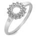 Hot Diamonds Krásny strieborný prsteň s diamantom Blossom DR278 60 mm