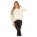 Trendy KouCla knit sweater with side- Button black Einheitsgroesse