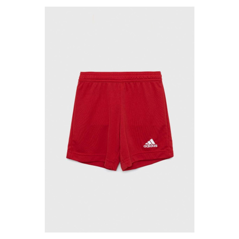 Detské krátke nohavice adidas Performance ENT22 SHO Y červená farba, nastaviteľný pás