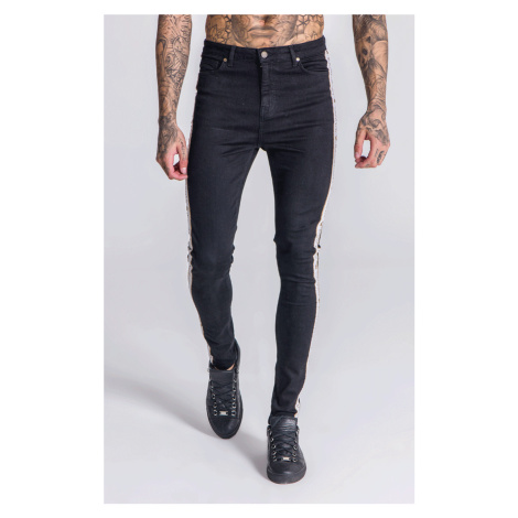 GIANNI KAVANAGH - Black Jeans With Gk Ribbon -Black