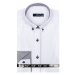 Biela pánska elegantná košeľa s dlhými rukávmi BOLF 6943
