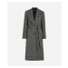 Kabát Karl Lagerfeld Herringbone Coat Čierna
