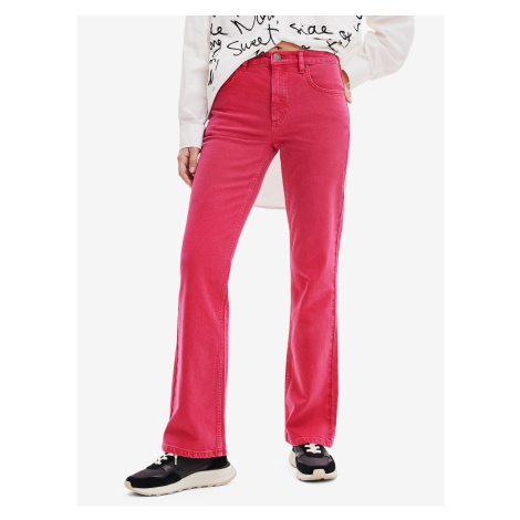 Nohavice pre ženy Desigual - ružová