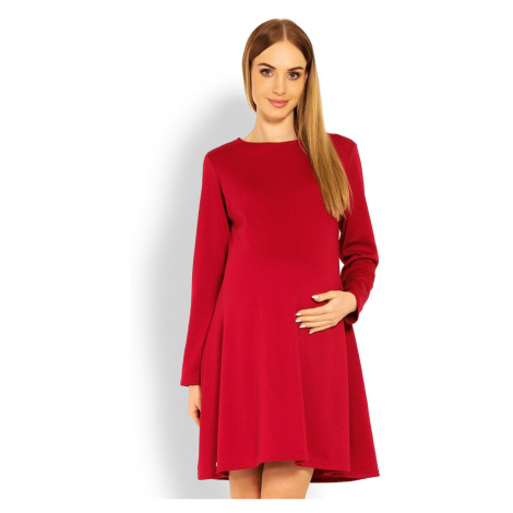 Červené tehotenské šaty 1359C