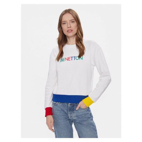 United Colors Of Benetton Mikina 3J68D1069 Biela Regular Fit