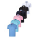 SIX SET T8582 DEWBERRY MENS T-SHIRT-BLACK-WHITE-NAVY BLUE-PINK-CYAN-LIGHT BLUE