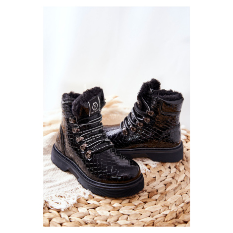 Children's Shoes With Fleece Lining Black Doreen