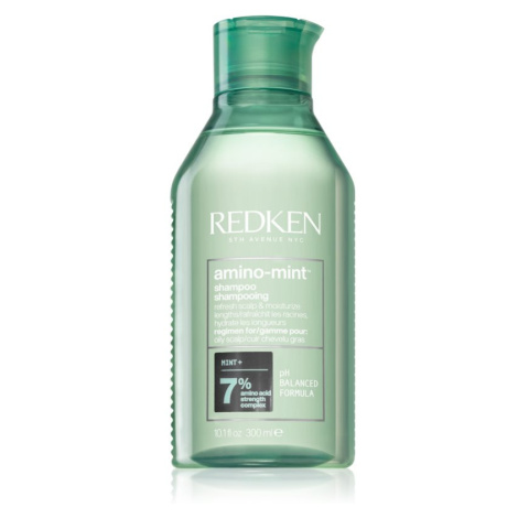 Redken Amino Mint jemný čistiaci šampón pre rýchlo sa mastiace vlasy