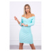 Dress with mint V-neck