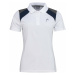 Head Club Jacob 22 Tech Polo Shirt Women White/Dark Blue Tenisové tričko
