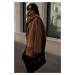 Trendyol Brown Knitwear Coat with Shawl