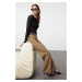 Trendyol Mink Wide Leg High Waist Woven Trousers