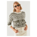 Bianco Lucci Women's Jacquard Sweater