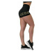 Nebbia Gold Print Shorts Black Fitness nohavice