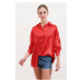 Bigdart 3985 Oversize Satin Shirt - Red