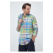 Bavlnená košeľa Polo Ralph Lauren pánska, voľný strih, so stojačikom