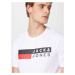 JACK & JONES Tričko  červená / čierna / biela