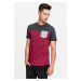 3-Tone Pocket T-Shirt Burgundy/Cha/Grey