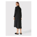 Simple Košeľové šaty SUD016 Čierna Relaxed Fit