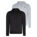 DOUBLE SET V4011 DEWBERRY MEN'S HOODED SWEATSHIRT-BLACK-GREY