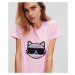 Tričko Karl Lagerfeld Boucle Choupette T-Shirt Ružová