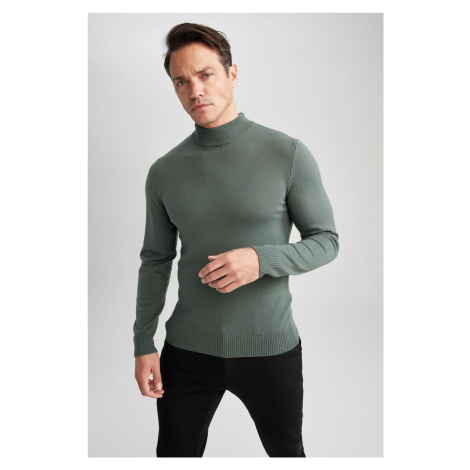 DEFACTO Slim Fit Slim Fit Half Turtleneck Basic Plain Knitwear Sweater