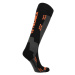 TECNICA-Merino ski socks, black/orange Čierna