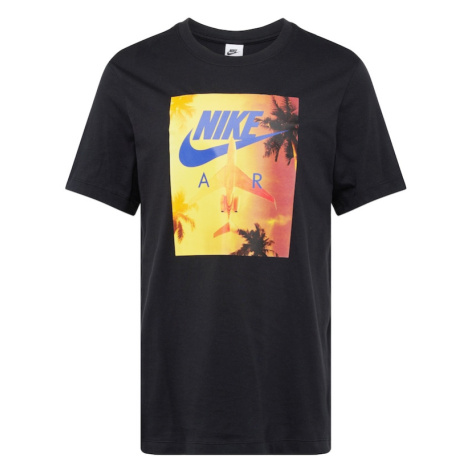 Nike Sportswear Tričko  modrá / žltá / lososová / čierna