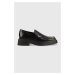 Kožené mokasíny Vagabond Shoemakers EYRA dámske, čierna farba, na plochom podpätku, 5350.214.20