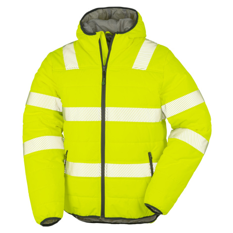 Result Unisex recyklovaná bezpečnostná bunda R500X Fluorescent Yellow