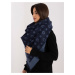 Dark blue women's wool scarf