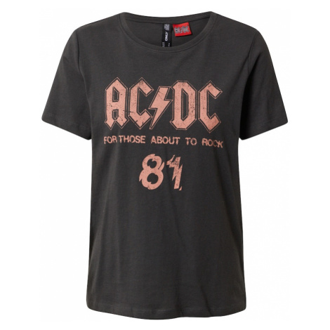 ONLY Tričko 'AC/DC LIFE TOUR'  tmavosivá / pastelovo ružová