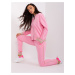 Pink women's tracksuit with trousers