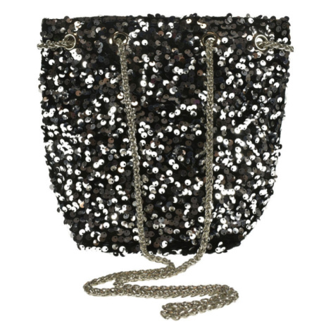 Čierno-strieborná luxusná spoločenská kabelka STEFANIE John-C