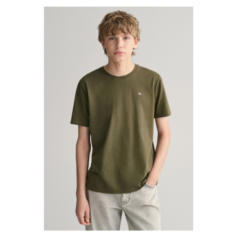 TRIČKO GANT SHIELD SS T-SHIRT JUNIPER GREEN