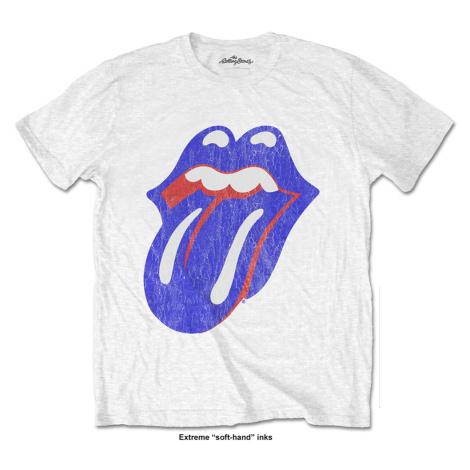 The Rolling Stones tričko Blue & Lonesome Vintage Biela