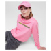 Mikina Karl Lagerfeld Future Logo Crop Sweatshirt Ružová