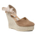 Manebi Espadrilky Heart-Shaped Wedge Espadrilles W 1.9 WH Hnedá