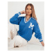 Women's oversize sweater MIRAGE blue Dstreet