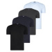 QUAD SET T8569 DEWBERRY BIKE COLLAR MENS T-SHIRT-BLACK-NAVY BLUE-BLUE-ANTHRACITE