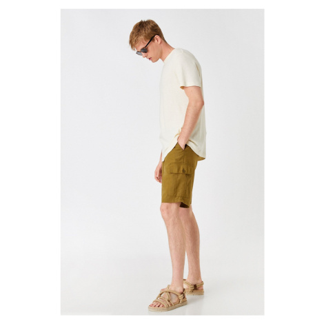 Koton Linen Mix Cargo Chino Shorts