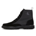 Calvin Klein Jeans Šnurovacia obuv Eva Mid Laceup Lth Boot Hiking YM0YM00842 Čierna