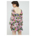 Šaty Abercrombie & Fitch tmavomodrá farba, mini, áčkový strih