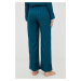 Pyžamové nohavice Abercrombie & Fitch dámske, zelená farba,