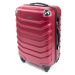 Tmavočervená sada (taška+kufor) škrupinových kufrov &quot;Premium&quot; - veľ. XL+S