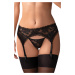 Podväzkový pás Obsessive Catia garter belt Farba: Čierna