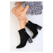 Soho Women's Black Suede Boots & Bootie 18610