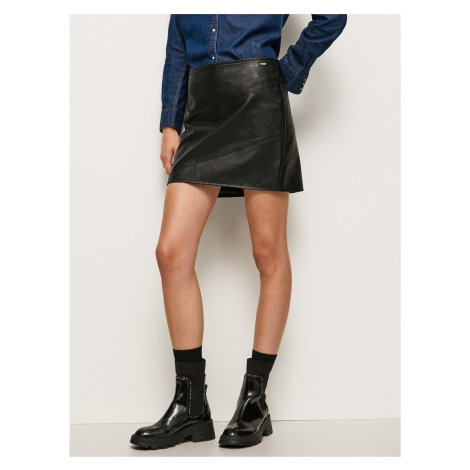 Black Leatherette Skirt Pepe Jeans Luna - Ladies
