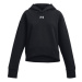 Dievčenská zateplená tréningová mikina s kapucňou UNDER ARMOUR UA Rival Fleece Crop Hoodie-BLK